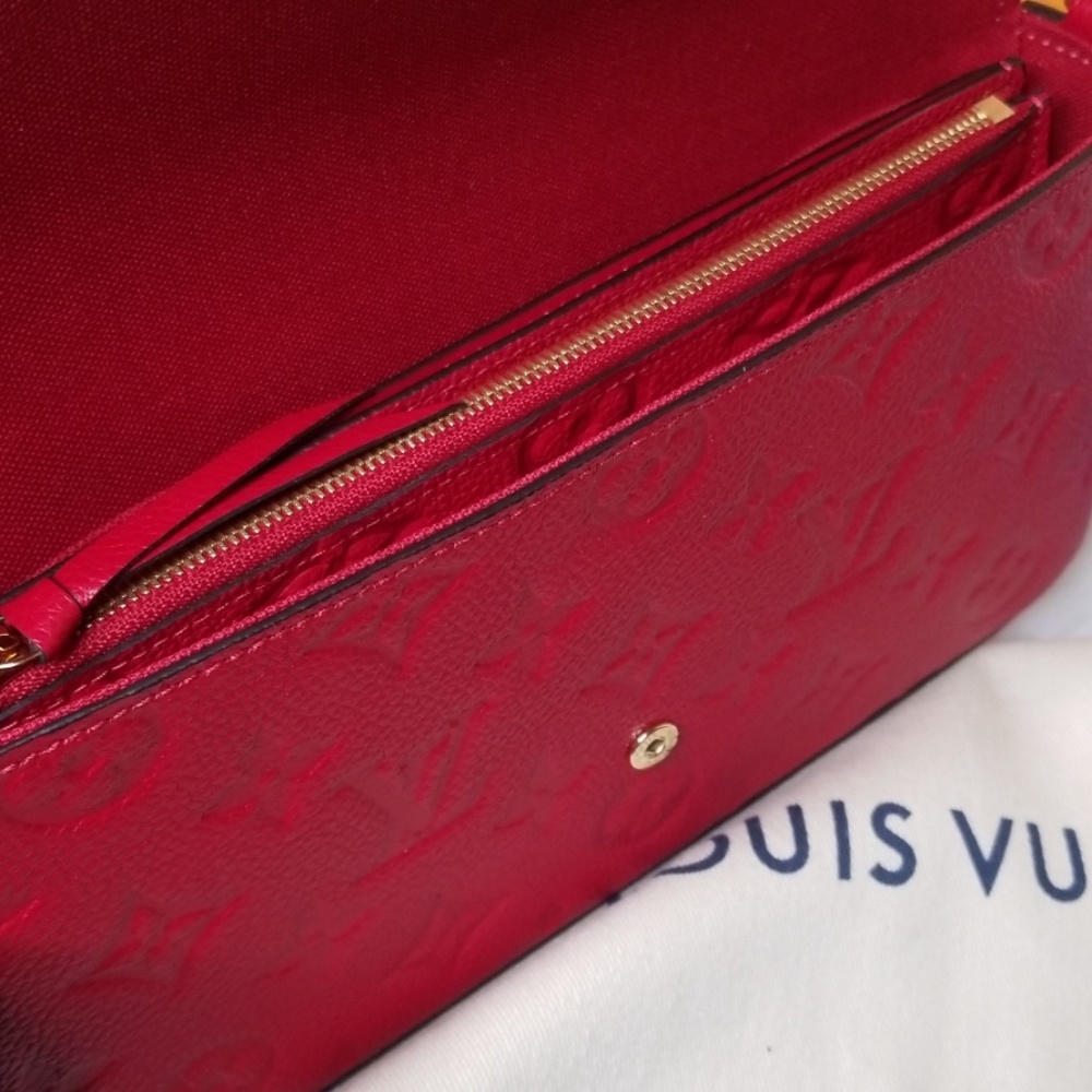 BNEW LOUIS VUITTON FELICIE EMPREINTE SCARLET RED - Picture 7 of 8